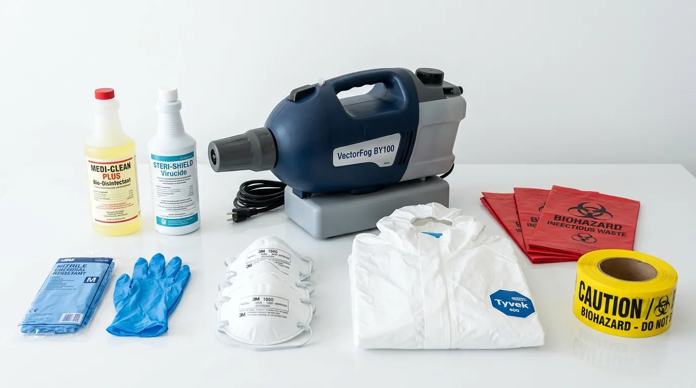 Professional biohazard remediation crew working in Manchester-by-the-Sea