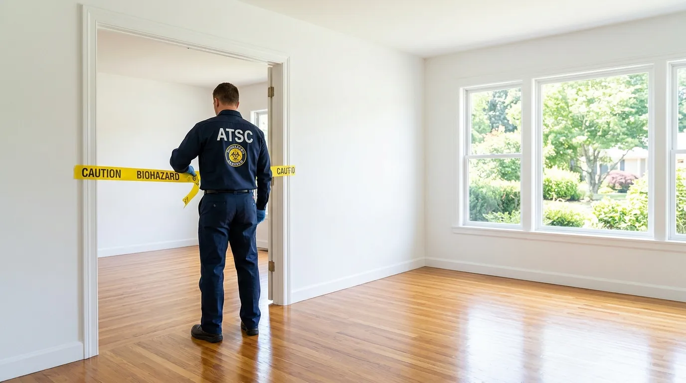 Certified biohazard cleanup crew performing Trauma Scene Cleanup in Manchester-by-the-Sea